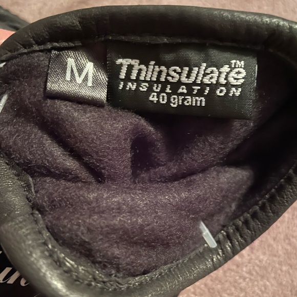 Women’s deerskin black leather gloves lined 40g 3M Thinsulate - size Medium - Picture 7 of 10